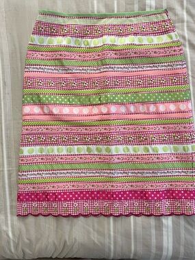 Pretty cotton knee length ribbon skirt from Maria Christina, size 4